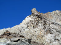 La cresta del Leone da sotto il Carrel